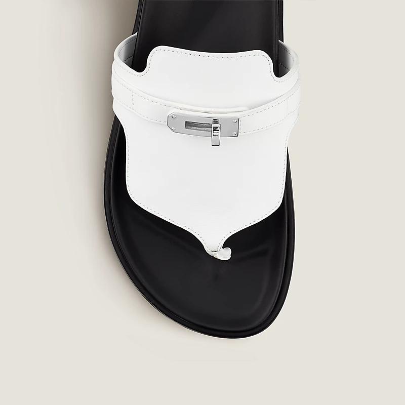 Dép Hermes Empire Sandal Nữ Đen Trắng